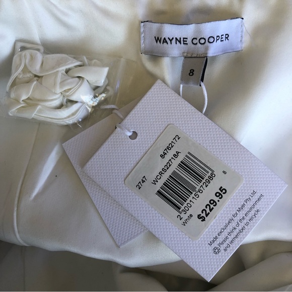 🌿 WAYNE COOPER 🌿 Brand New asymmetrical white lace dress size 8 RRP $229 - Picture 16 of 16